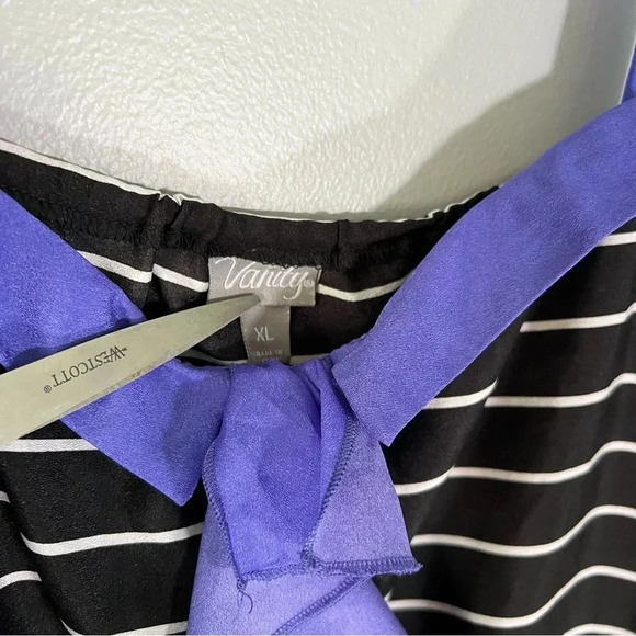 Vanity Sundress XL Striped Elastic Waist Ruffle Accent Vintage Y2K Whimsy Twee - Picture 4 of 8